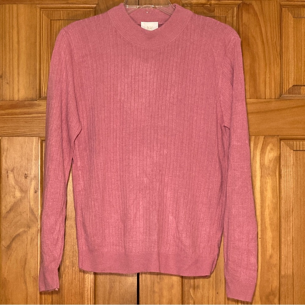 NWOT Bentley Vintage 80s 90s Sweater Long Sleeve Lightweight Pink Size M Medium